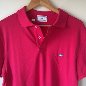 Southern Tide Red Polo Shirt Classic Design
